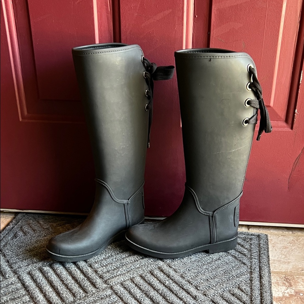 Coach Women's Black Rain Boots
